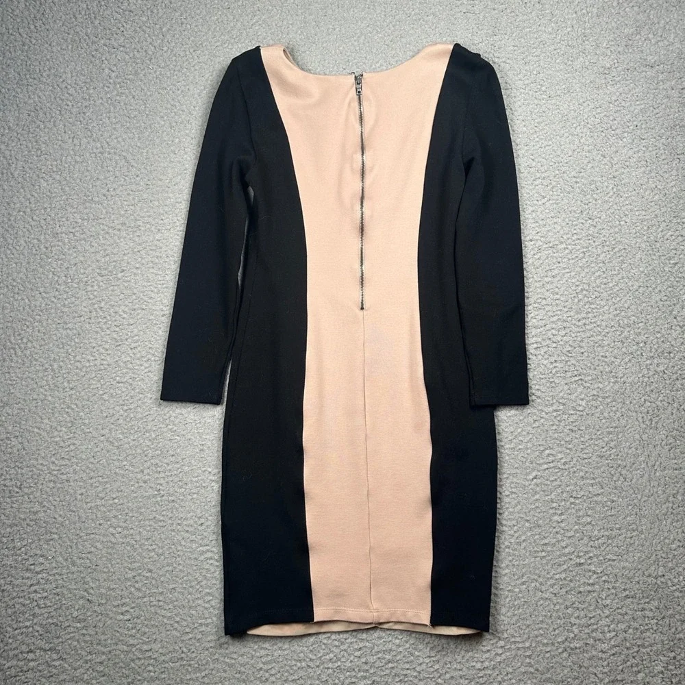 Alice + Olivia Amena Employed Colorblock Sheath Dress Size 2 Nude Career Office - Picture 5 of 16